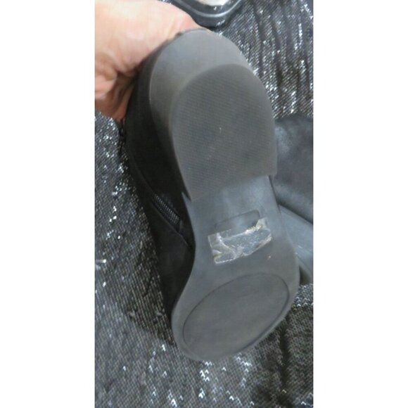 Solely Black Leather Zip Ankle Boots size 9 sleek - Picture 8 of 11